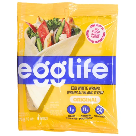 Egglife 7” Flourless Egg White Wraps Original Front