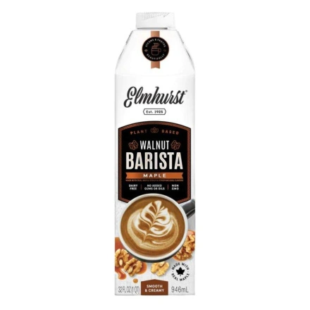Front of Elmhurst Plant-Based Maple Walnut Barista Milk