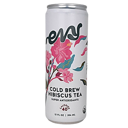 Front of Evy Tea Cold Brew Hibiscus Tea Super Antioxidants, 354mL