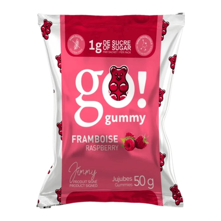 Go! Gummy Low-Sugar Gummies Raspberry, 50g
