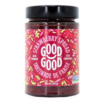 Front of Good Good Sweet Jam with Stevia Strawberry