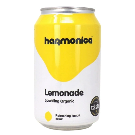 Front of Harmonica Organic Sparkling Lemonade