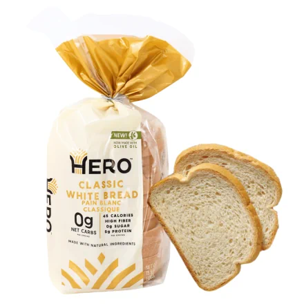 Hero Low-Carb Sliced Bread White Front