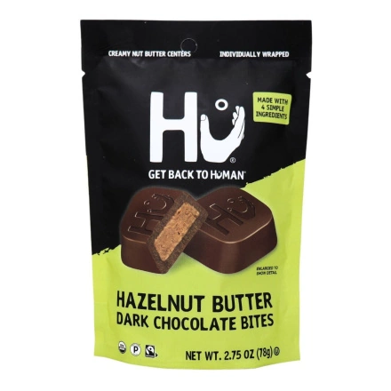 Front of Hu Kitchen Chocolate - Hu Chocolate - Hazelnut Butter Chocolate