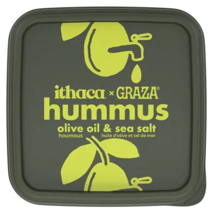 Ithaca x Graza Cold Crafted Hummus Olive Oil Sea Salt, 284 g