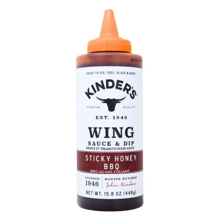 Kinder’s Low Calorie Wing Sauce & Dip Sticky Honey BBQ, 448g
