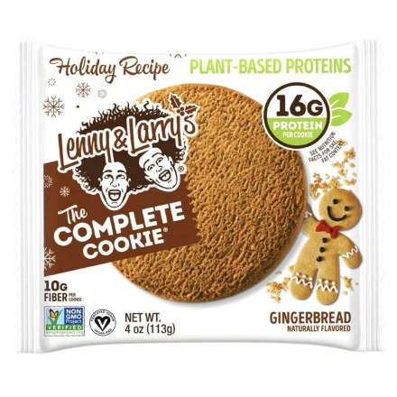 Front of Lenny & Larry's High Protein Complete Cookie Gingerbread