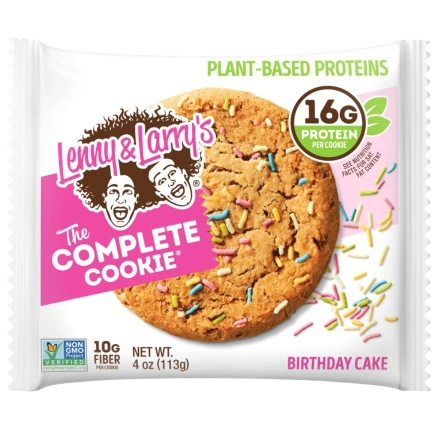 Front of Lenny & Larry's High Protein Complete Cookie Birthday Cake