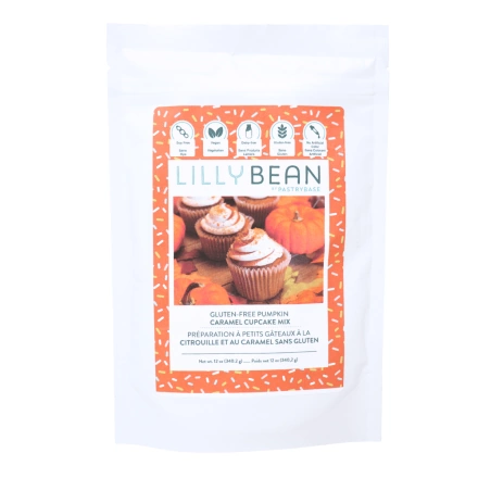 LillyBean Gluten-Free Cupcake Mix Pumpkin Caramel, 340.2g