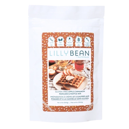 LillyBean Vegan & Gluten-Free Pancake & Waffle Mix Apple Cinnamon, 226.8g