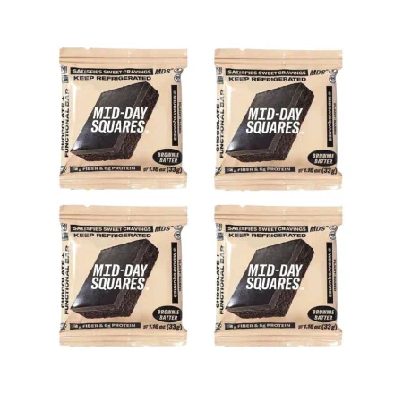 Front of Mid-Day Squares Functional Chocolate Bar Brownie Batter 