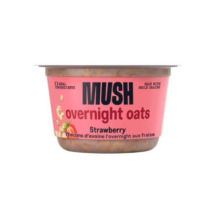 Front of MUSH Oats - MUSH Overnight Oats - Strawberry Overnight Oats