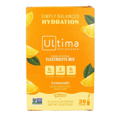Front of Ultima Electrolyte Mix Lemonade
