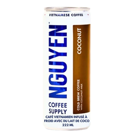 Front of Nguyen Coffee Supply Vietnamese Coffee Ready To Drink Coffee Coconut Milk Latte Cold Brew
