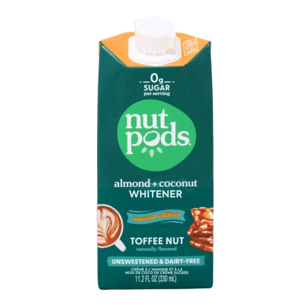 Nutpods Special Edition Unsweetened & Dairy-Free Almond + Coconut Creamer Toffee Nut Canada Front