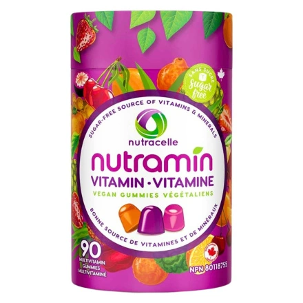 Front of Nutracelle Nutramin Vitamin Gummies Vegan Multivitamin Gummies