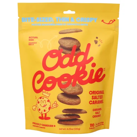 Odd Cookie Bite Sized Thin & Crispy Cookies Salted Caramel Front