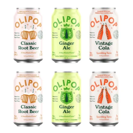 OLIPOP Sparkling Tonic Prebiotic Soda Classic Flavours Variety Pack