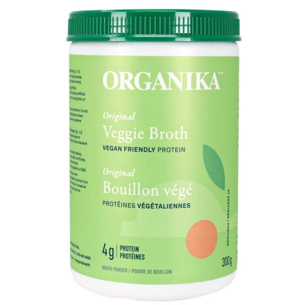 Front of Organika Original Veggie Broth Vegan Friendly Protein, 300g