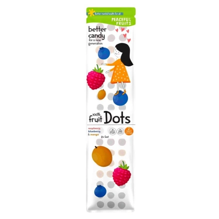 Front of Peaceful Fruits 100% Fruit Dots