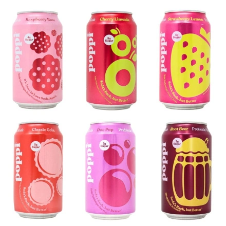Poppi Prebiotic Soda Variety Pack Best Sellers