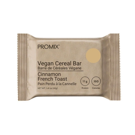 PROMIX Vegan Cereal Bar Cinnamon French Toast Canada Front