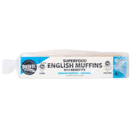 Queen St. Bakery Superfood English Muffins With Benefits Original English