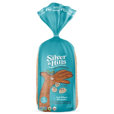 Front of Silver Hills Organic Sprouted Whole Grain Bread Soft Wheat 