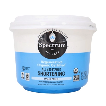 Front of Spectrum Organic All Vegetable Shortening - Organic Shortening - Non GMO Shortening - Regenerative Organic Certified