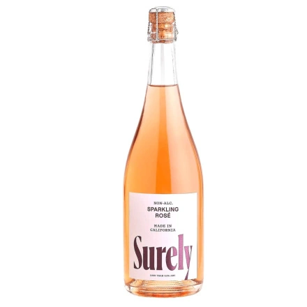 Front of Surely Non-Alcoholic Sparkling Rose Wine