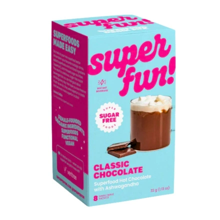 Front of Tealish SUPERFUN - Sugar Free Hot Chocolate - No Sugar Hot Chocolate - Healthy Hot Chocolate - Healthy Hot Cocoa