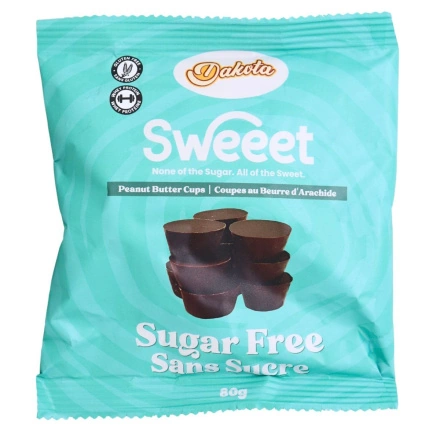 Front of Dakota Foods Sweeet Sugar-Free Peanut Butter Cups - Low Carb Keto Peanut Butter Cups - Keto Chocolate Peanut Butter Cups - Sugar Free Peanut Butter Cups
