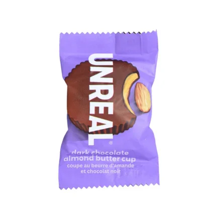 Unreal Individually Wrapped Dark Chocolate Almond Butter Cups front