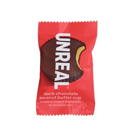 Unreal Individually Wrapped Dark Chocolate Peanut Butter Cups front