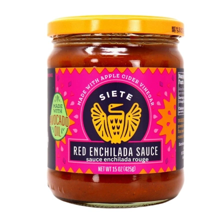 Front of Siete Red Enchilada Sauce, 425g 