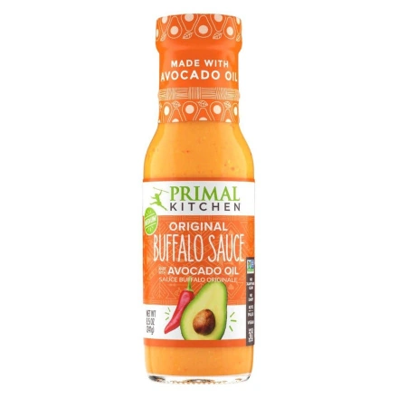 Front of Primal Kitchen Buffalo Sauce - keto condiments - whole30 approved sauces - paleo sauces