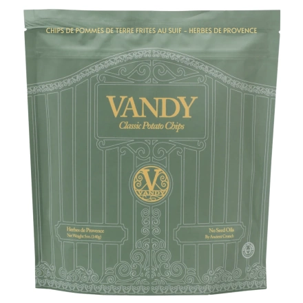 Vandy Crisps Tallow Fried Potato Chips Herbs De Provence, 140g
