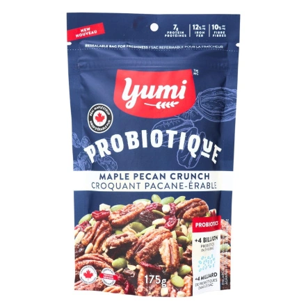 Front of Yumi Probiotique Trail Mix Maple Pecan Trail Mix 