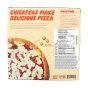 Back of Banza Gluten-Free Chickpea Pizza Margherita - High Protein Pizza - Healthy Frozen Pizzas - Frozen Gluten Free Pizza