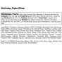 Nutrition of Rule Breaker Bites Allergen-Free Cookies Birthday Cake