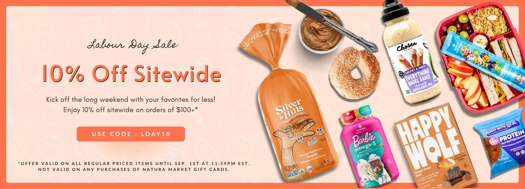 Sitewide Sale: Labour Day 10% Off Orders Over $100